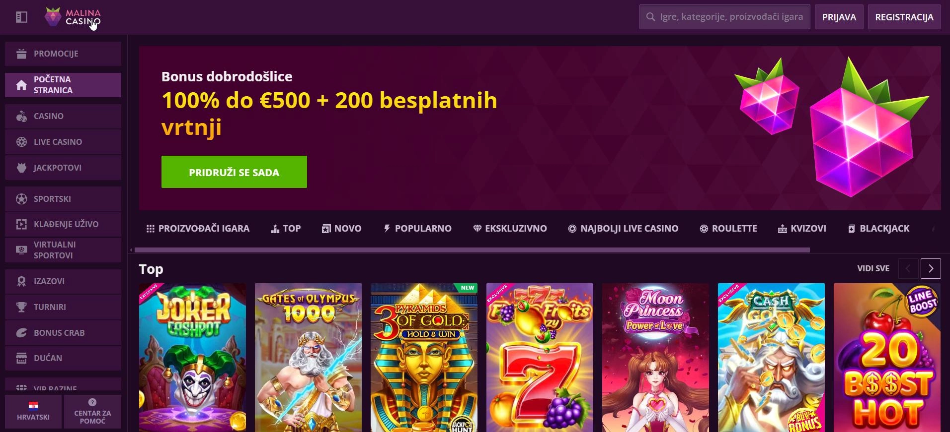 Malina Online Casino