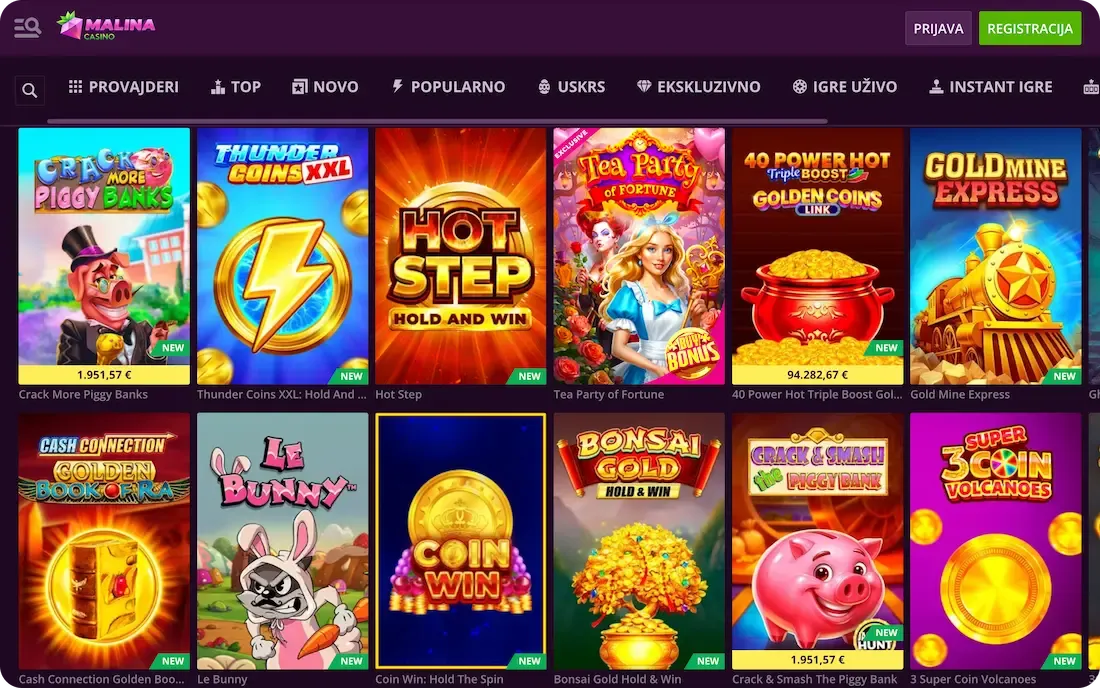 malina casino igre